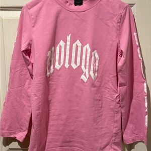 Balenciaga Pink Logo Long Sleeve Sweatshirt